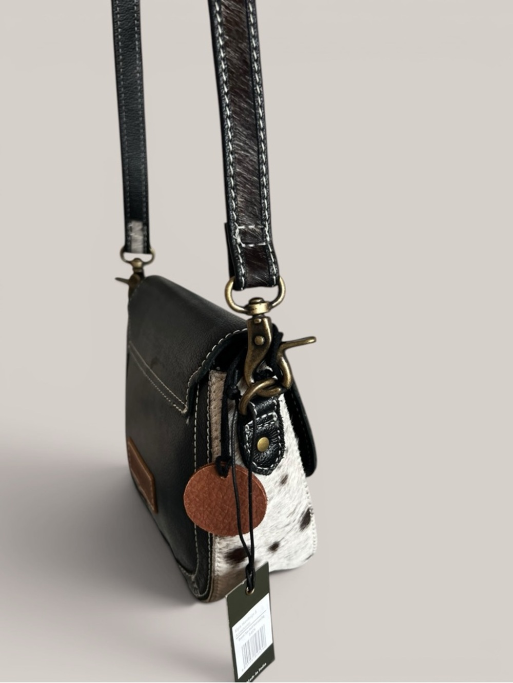Myra Bag Tooled Leather Cowhide Crossbody Western Floral Purse Boho Cowgirl - Picture 6 of 11